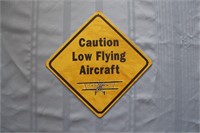 Retro Tin Sign: Caution Low Flying Aircraft