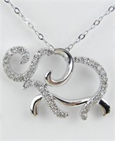 14 Kt Diamond Elephant Necklace