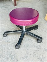 Modern revolving stool - leather top