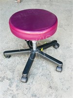 Modern revolving stool - leather top