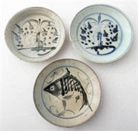 Vietnamese Blue White Porcelain Plates, 3