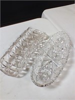 Cut glass serving tray