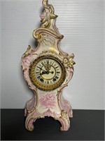 Beautiful hand-painted Ansonia Porcelain clock