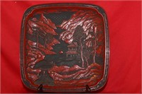 A Cinnabar Tray