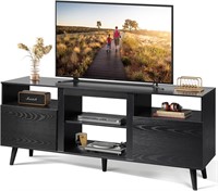 WLIVE TV Stand for 65 TV  Black Console
