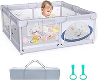 ULN-RAINBEAN Baby Playpen, Baby Play Pen with Gate