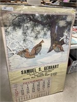 Large 1959 Samuel S. Gerhart Advertising Calendar