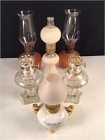 (6) Mini Glass Oil Lamps