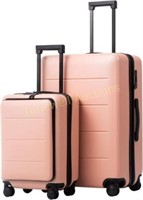 COOLIFE Luggage 2-Piece  Sakura Pink ABS+PC