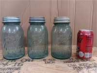 Mason jars,  BALL Perfect Mason. Coke can for