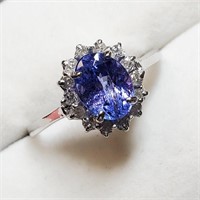$3000 10K  Tanzanite(1.22ct) Diamond(0.28ct) Ring