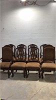 8 Ashley Furniture Wood Dining Room Chairs. Z...