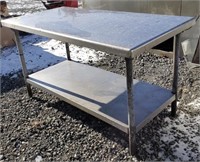 Metal, restaurant style prep table, w/ storage
