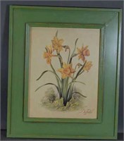 Daffodil Wooden Painting on Board