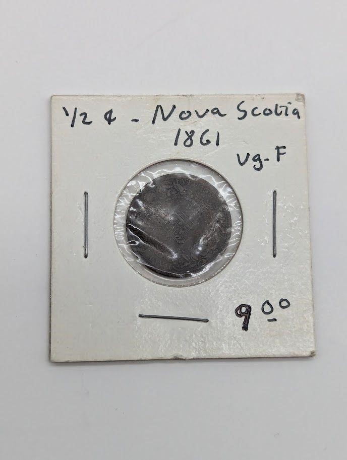 1861 Nova Scotia 1/2-Cent Coin