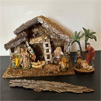 Vintage Nativity Scene Figurines are Italy