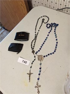 (2) Rosary Beads w/ Pouches