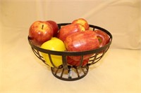Iron basket of apples
