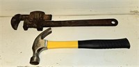 Hammer and Pipe Wrench