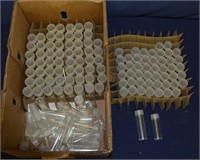 Approx. 100+ Plastic Coin Tubes with Caps
