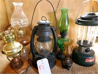 Coleman lamp, kerosene and electrical lamps