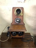 (c.1900) - Wooden Railway Telephone