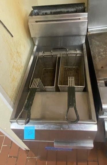 Single Bay Gas Fryer with 2 baskets Imperial