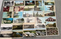 vintage/used full color, black/white postcards, TN