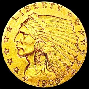 1909 $2.50 Gold Quarter Eagle CLOSELY