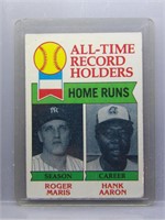 Hank Aaron Roger Maris 1979 Topps HR Leaders