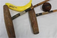 Vintage Polo Mallets and Ball