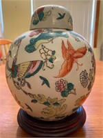Asian ginger jar with stand #43