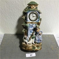 Vintage porcelain wind-up clock