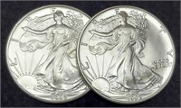 (2) 1992 Silver Eagles