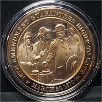 Franklin Mint 45mm Bronze US History Medal 1870