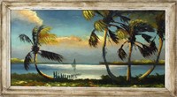 SAM NEWTON FLORIDA HIGHWAYMEN SUNSET RIVER SCENE