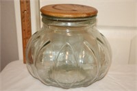 Glass Canister with Wood Lid