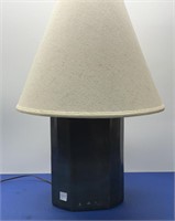 Bronze Color Base Table Lamp with Shade 24” h