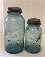 Blue Ball mason jars includes a 2 quart and 1