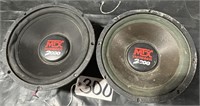 2 MTX Thunder 2000 10" Subwoofers