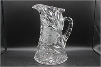 Antique Heavy Crystal Pitcher