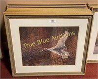 Gold Frame With Matte White Flying Geese
