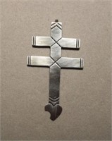 Sterling Navajo Cross - Signed M Willie - D