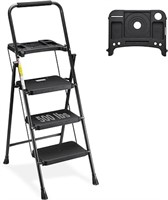 Hbtower 3 Step Ladder With Tool Tray