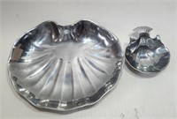 Chip & Dip Pewter Shell Hors D'vre Wilton Armetale