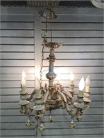 8 Arm Hanging Capodimonte Swag Chandelier