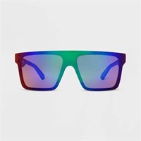 Men's Matte Plastic Shield Sunglasses - All in