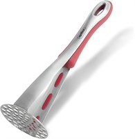Stainless Steel Potato Masher, Red