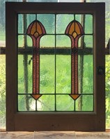ANTIQUE STAINED GLASS WINDOW