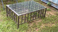 Cast Iron Glass Top Coffee Table
